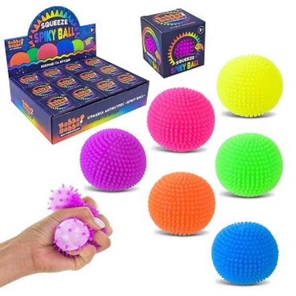 Антистрес YabbaDabba арт. YD2540 (288шт) наповнювач PVA 7,5см 6 кольорів 12шт дисплей бокс 26х18.5х6 (шт)