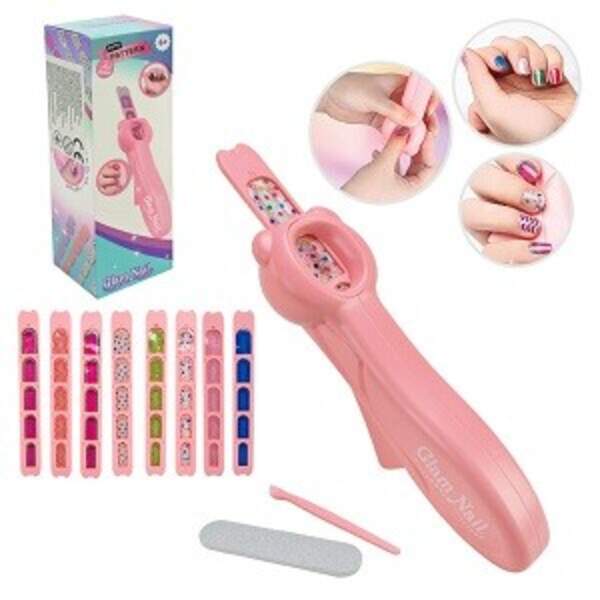 Маникюрний набір арт. 2020-8 (60шт)  прибор для нанесення манікюра+наліпки на нігті короб. 16*5,5*5, (шт)