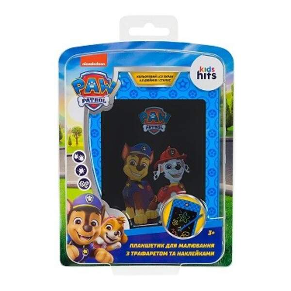 Планшет для малювання Paw Patrol арт. KH74/001L (40шт) LCD екран 6,5'', трафарет, наліпки блістер 15 (шт)