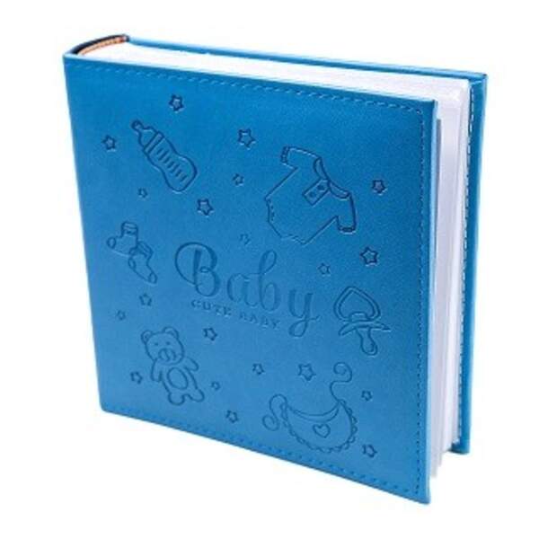 Альбом для фотографій   L199   200 ф. шкіряний  прошитий Ваby блакитний/24 (шт)