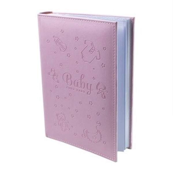 Альбом для фотографій   L202  300 ф. шкіряний прошитий baby рожевий\12 (шт)
