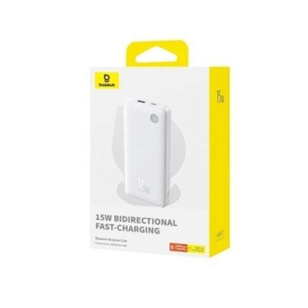 Power Bank Baseus Airpow Lite Power Bank 10000mAh 15W Moon White (P10067500213-00) (шт)