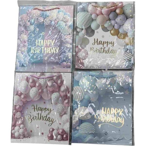 Пакет подарунковий паперовий L "Happy birthday" 31*40*12см R40814-L (360шт) (шт)