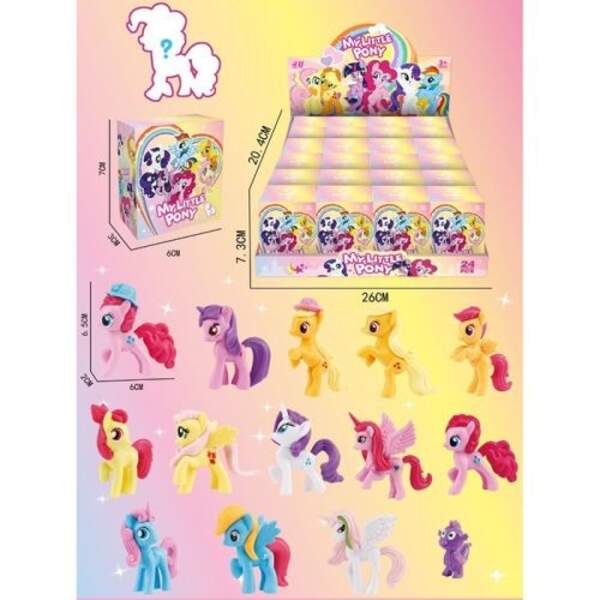 Конячка HM911B (216шт) LP, конячка 6см (1вид-дракончик), в кор-ці (сюрприз), 24шт(мікс видів) в дисп (шт)