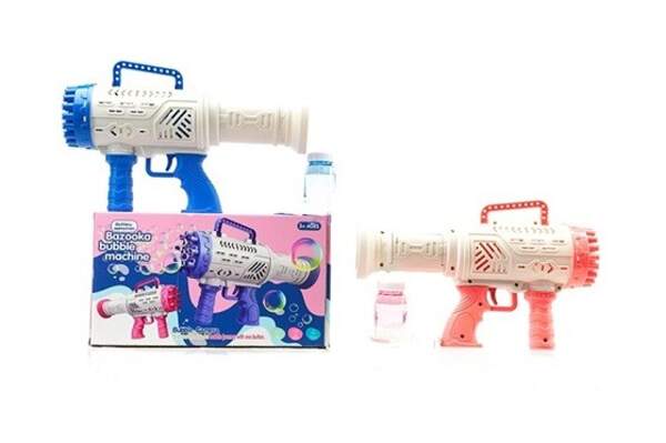 Мильні бульбашки 117-9 (30шт) автомат/бластер, 27см, запаска 7,5см, мікс кольорів, на бат-ці, в кор- (шт)