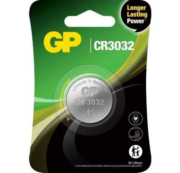 Батарейка GP дискова Lithium Button Cell 3.0V CR3032Е-2СРU1 літієві (1/10) (шт)