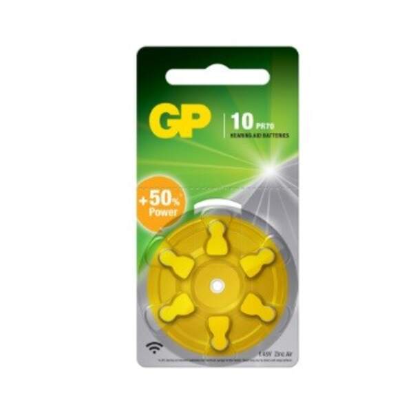 АКЦІЯ Батарейка GP Zinc Air Button Cell 1.45V ZA10-D6 пов.-цинк.PR70, DA230 д/сл.ап (Ціна за блістер (шт)