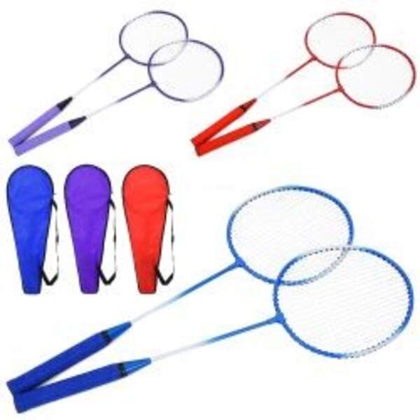 Бадмінтон MS 4597 (30шт) ракетки 2шт (66см, метал), дерев'яна ручка, 3 кольори, у чохлі, 67-23-3см (шт)