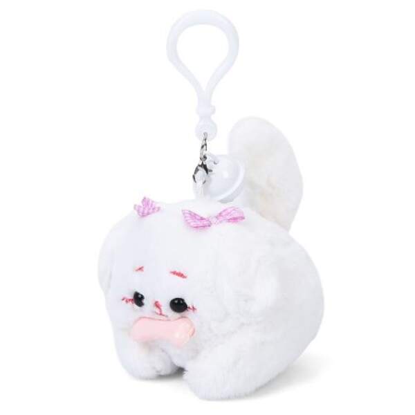 М'яка іграшка Q223 (48шт) аксесуар для сумки, брелок 15см, собака (8-7-7см, заводна, рухливий хвіст, (шт)