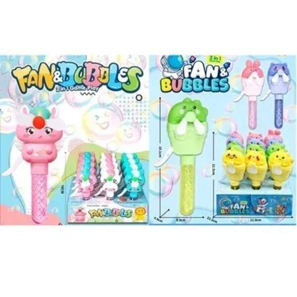 Мильні бульбашки 1986-64-193 (108шт) меч, 19см, ручка-вентилятор(механічний), 2 види дисплеїв, 12шт( (шт)