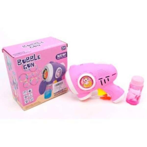 Мильні бульбашки W-P09 (24шт) пістолет/бластер, 14см, механічний, запаска 7,5см, 3 кольори, в кор-ці (шт)