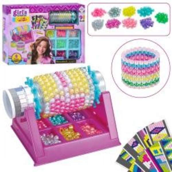 Набір для творчості MBK-557 (24шт) набір для плетіння браслетів, пристрій для плетіння, намистини, в (шт)