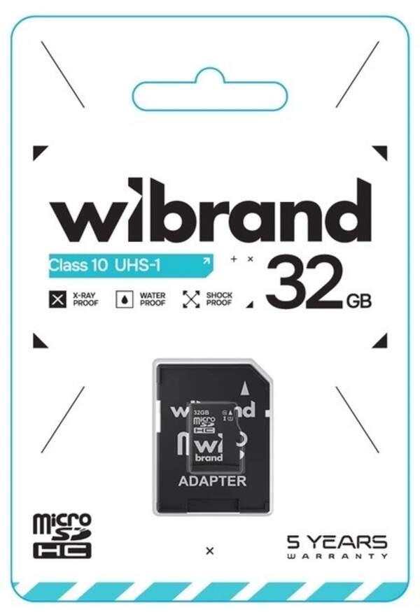 Карта пам*яті microSDHC (UHS-1) Wibrand 32 GB class 10  WICDHU1/32GB-A (шт)