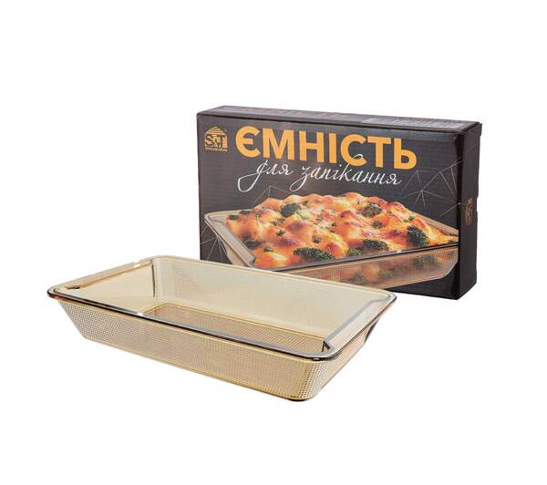 Ємність для запікання прямокутна з ручками 2л; 33*20*6см 50022-02 (шт)