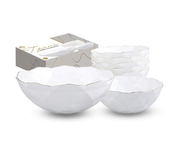 Набір салатників 7шт "Грані", золотий кант 1-1,5л; 6-550мл 30098-07 (шт)