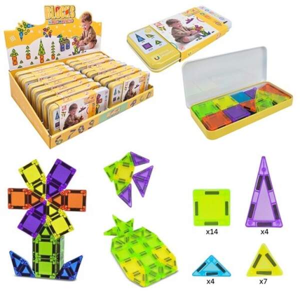 Конструктор магніт. арт. FX1036 (64шт/2) 4 дисплеї,16 шт у дисплеї 42,5*26,4*9,8см (шт)