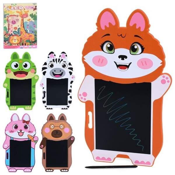 LCD планшет INT 0037 (48шт) 8 дюймів, тварина, 20,5-33,5см, кольорова, мікс видів, бат(табл), в кор- (шт)