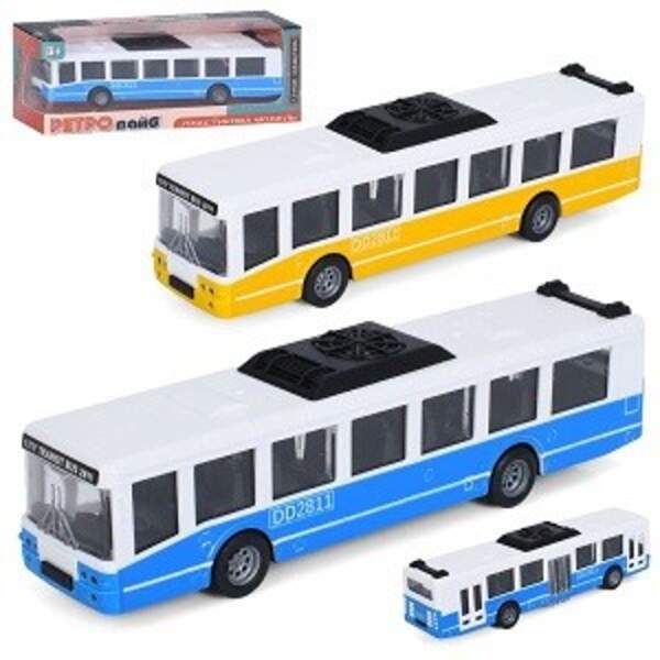 Автобус 6334 (72шт) інерція, 16см, гумові колеса, 2 кольори, в кор-ці, 18-7-4,5см (шт)
