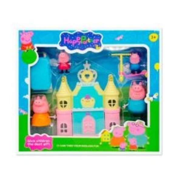 Замок 1840C (24шт) PP, 14-18-3см, набір фігурок 4шт/сім'я (5см, 8,5см), валіза, самокат, в кор-ці, 3 (шт)