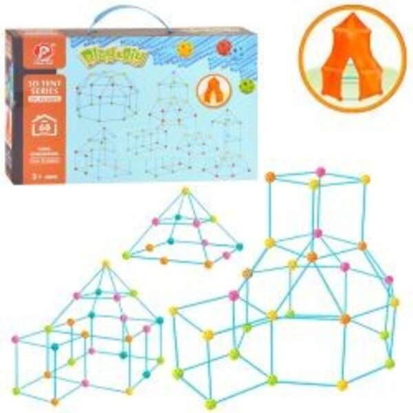 Конструктор 136-3 (24шт) каркас, тент, 68дет,світиться, в кор-ці, 35-22-6см (шт)