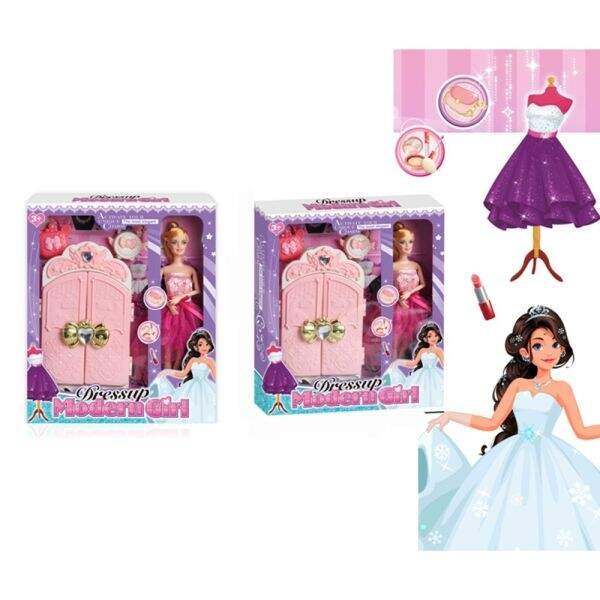 Лялька DSJ399-17 (30шт) 29см, шарнірна, гардероб/шафа, сумка 2шт, в кор-ці, 30-35-5см (шт)