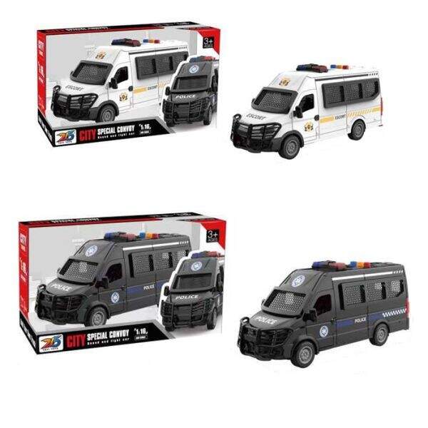 Машина 215C-1D-2D (12шт) інерція, поліція, 26,5см, 1:16, звук, гумові колеса, 2 види, на бат(табл), (шт)