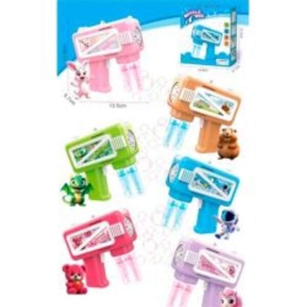 Мильні бульбашки CX931-01-02-03-04-05-06 (48шт) пістолет 13,5см, запаска 7-3,5см, 6 видів, на бат-ці (шт)