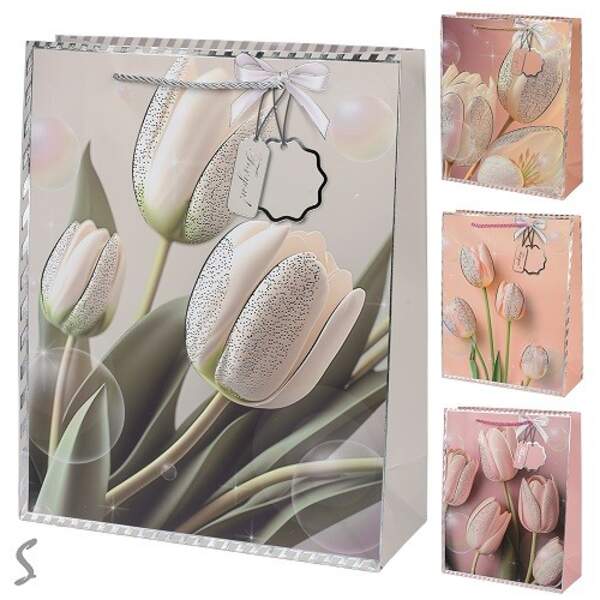 Пакет подарунковий паперовий L "Tulips" 31*40*12cм R40817-L (360шт) (шт)