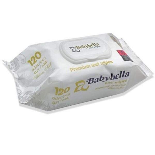 Серветки вологі для дітей гіпоалергенні BABYBELLA 120шт/уп EG-1000086 (12уп) (шт)