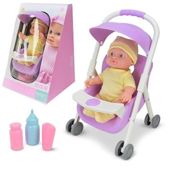 Лялька арт. YL338-2 (16шт/2)  у наборі,  візочок. Аксес короб. 25*20,5*34 см (шт)