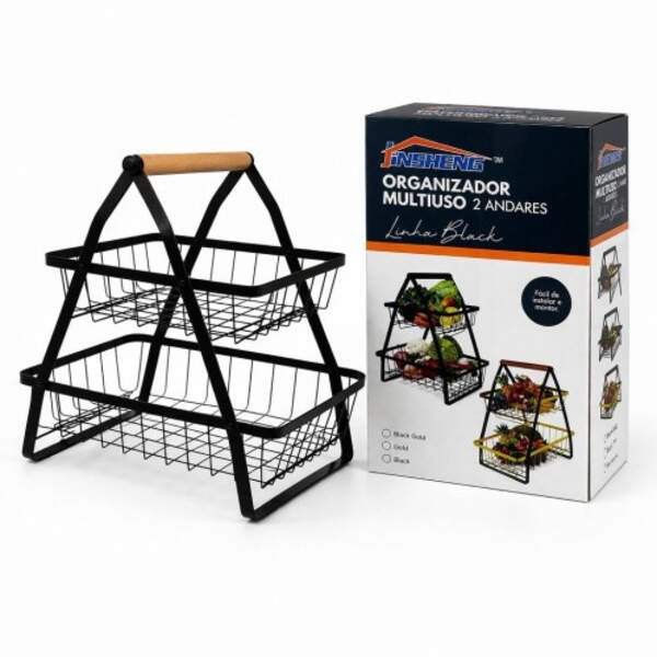 Організатор для кухні в чорн. кол. у бум кор. 707гр. (17*22,5*29 )см №Н15-50-70С (24) (шт)