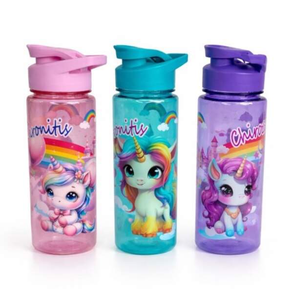 Пляшка для води пл дитяча 700мл. 3кол. (23,5*7,2)см №8002 (120) (шт)