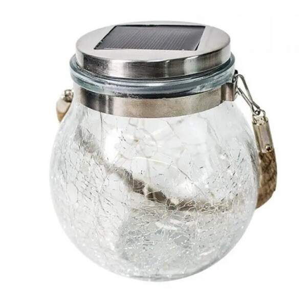 Декоративна кришталева скляна LED куля для тераси на сонячній батареї gardenlight jar (36) 10500 (шт)