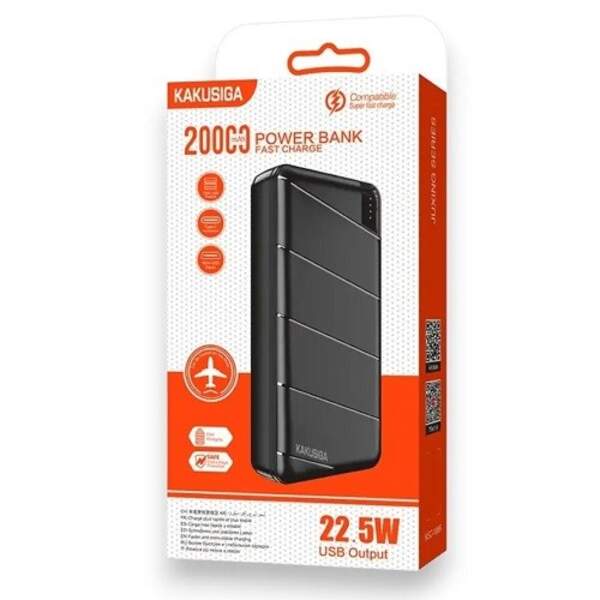 Акумулятори електричні, Powerbank Kakusiga 1086 20000 mAh білий (шт)