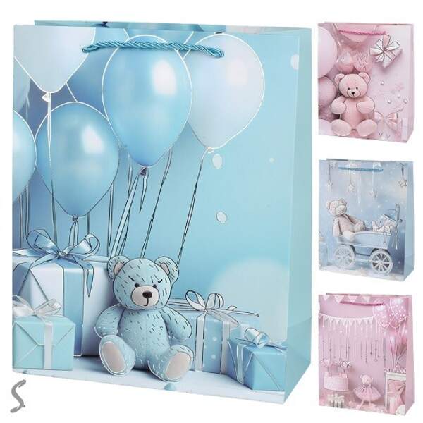 Пакет подарунковий паперовий L "Happy birthday" 31*40*12см R34687-L (360шт) (шт)