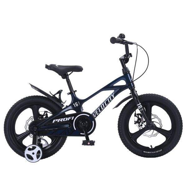 Велосипед дитячий PROF1 16д. MB16VCB BLUE (1шт) VELOCITY,SKD85,магнез.рама,обод,перед/зад.диск.торм. (шт)