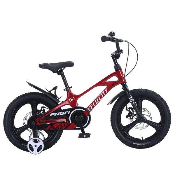 Велосипед дитячий PROF1 16д. MB16VCB RED (1шт) VELOCITY,SKD85,магнез.рама,обод,перед/зад.диск.торм., (шт)