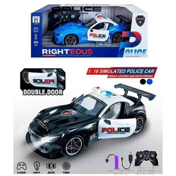 Машина MK772A (8шт) р/к2,4G, акум, 28см, 1:16, поліція,світло, відчиняються двері, гумові колеса, US (шт)