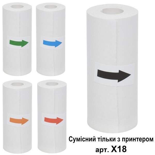 Термопапір TP-C-W (100шт) для портативного принтера, сумісний тільки з X18, рулон 5,7-2,3см, білий, (шт)
