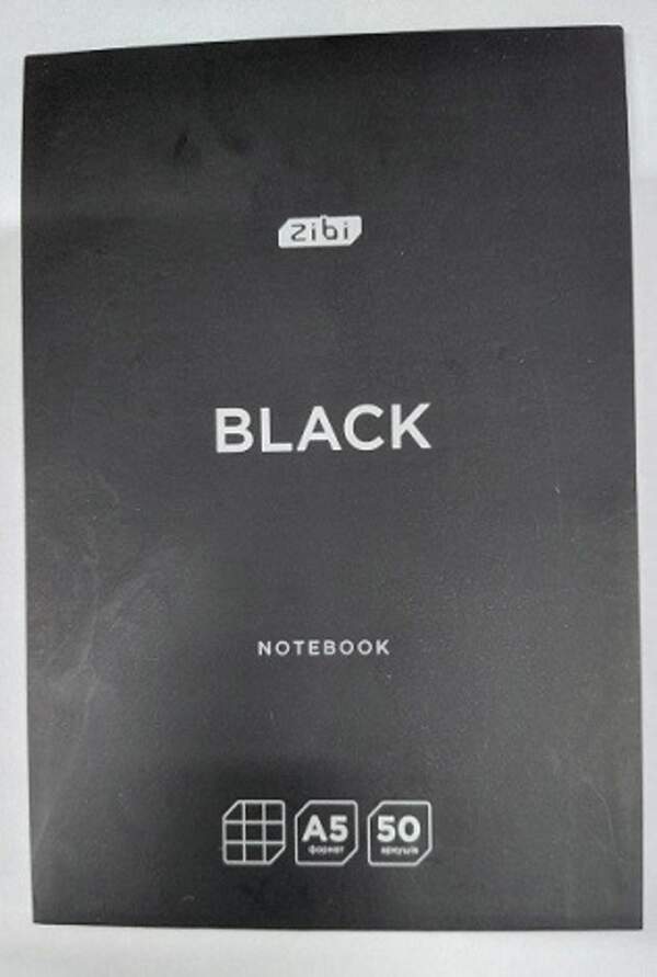/Блокнот-планшет BLACK, A5, 50арк, клітинка, клеєний, картон. обкладинка ZB.12651-01 (шт)