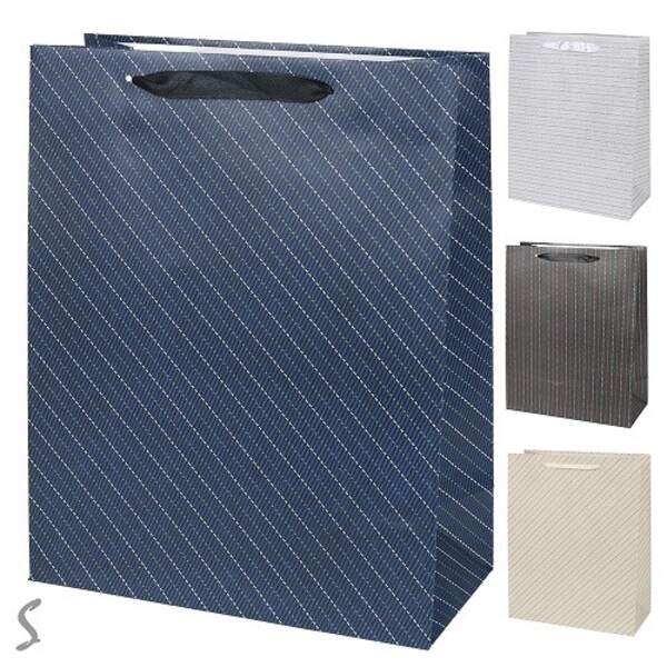 Пакет подарунковий паперовий M "Stripes" 26*32*12см R96664-M (600шт) (шт)
