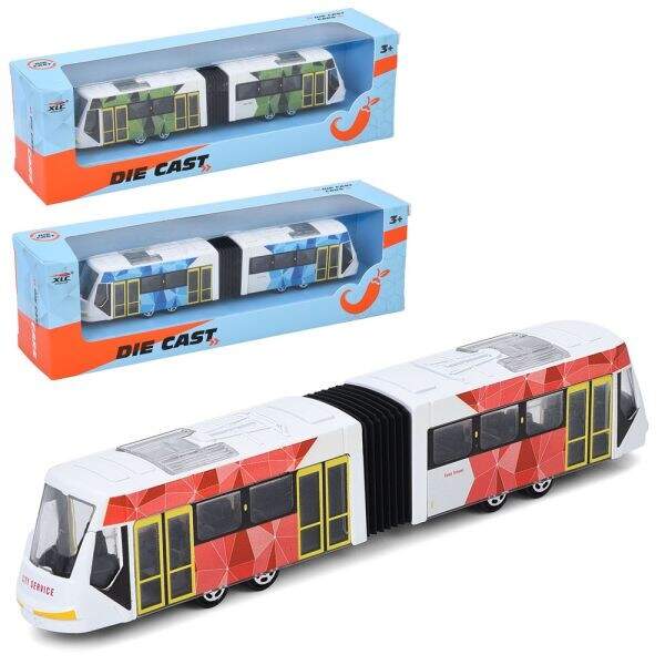Трамвай 1210-1D44 (60шт) метал, 19см, 3 кольори, в кор-ці, 23-7-5,5см (шт)