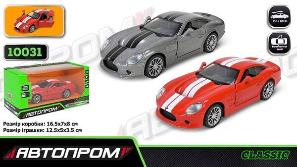 Машина мет. АВТОПРОМ  арт. 10031 (48шт/2) 5 inch Shelby Series Two 2 видавідкр.двері, у коробці 16,5 (шт)