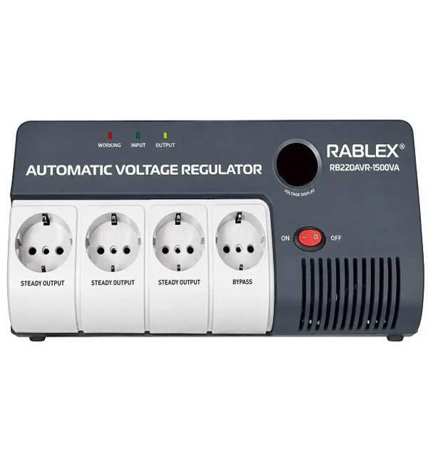 Автоматичний стабілізатор напруги Rablex RB220A VR 1500KV 5A /84 (шт)