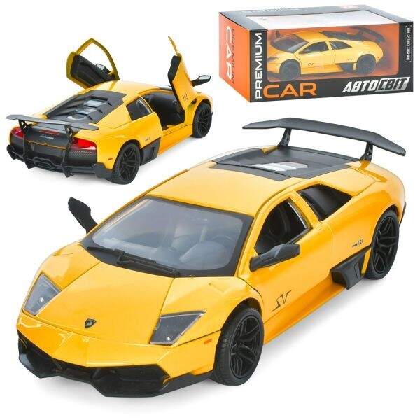 Машина AP-1910 (8шт)  АвтоСвіт, 1:24 Lamborghini Murcielago, метал, 19см, відкриваються двері та баг (шт)