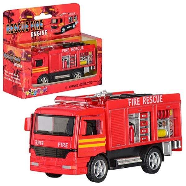 Машинка KS 5110 W (24шт) метал, інерц-я, пожежна, 12,5-5-4,5см, в кор-ці, 15-12,5-5,5см (шт)