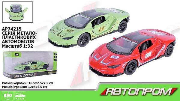 Машина мет. АВТОПРОМ арт. AP74215 (48шт) 1:32,2 кольори, відкр.двері,короб.16,5*7,5*7,5см (шт)
