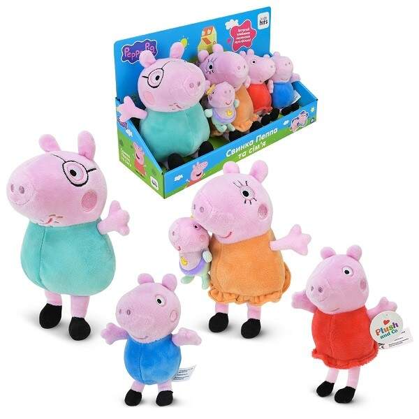 М'яка іграшка Peppa Pig арт. KH99/001L (8шт) сім'я у короб. 36*13*21 см (шт)