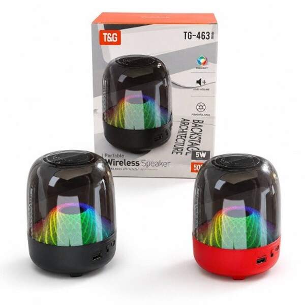 Колонка бездротова bluetooth кругла (10 * 13) см 3кол. у бум. коробці №TG463 (40) (шт)
