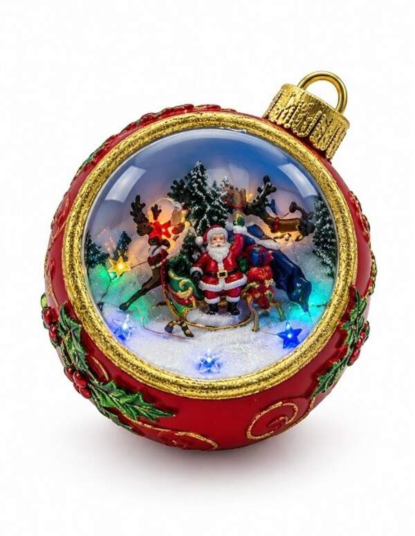 XMAS Новогодній нічник шар «Санта з оленями» RD-6210A (12) 10539 (шт)